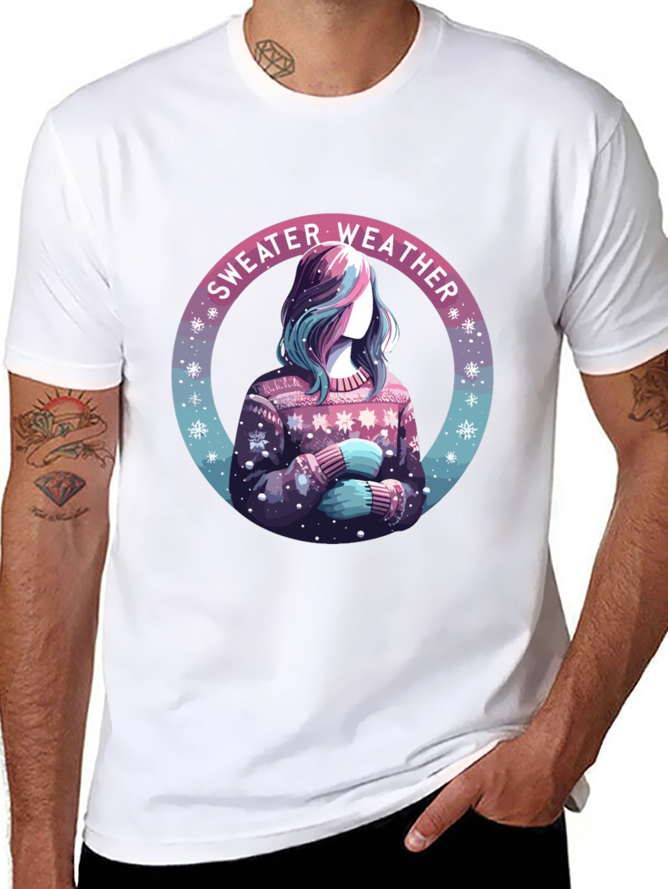 Sweater Weather Graphic Tee - Stylish Winter T-Shirt