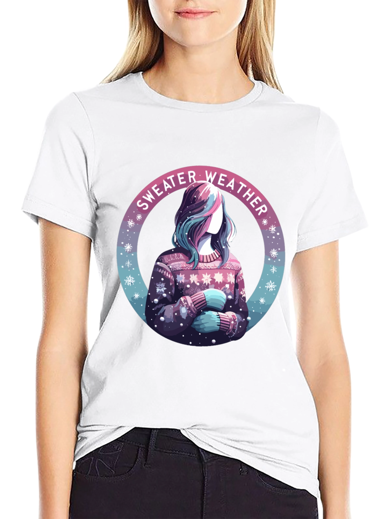 Sweater Weather Graphic Tee - Stylish Winter T-Shirt