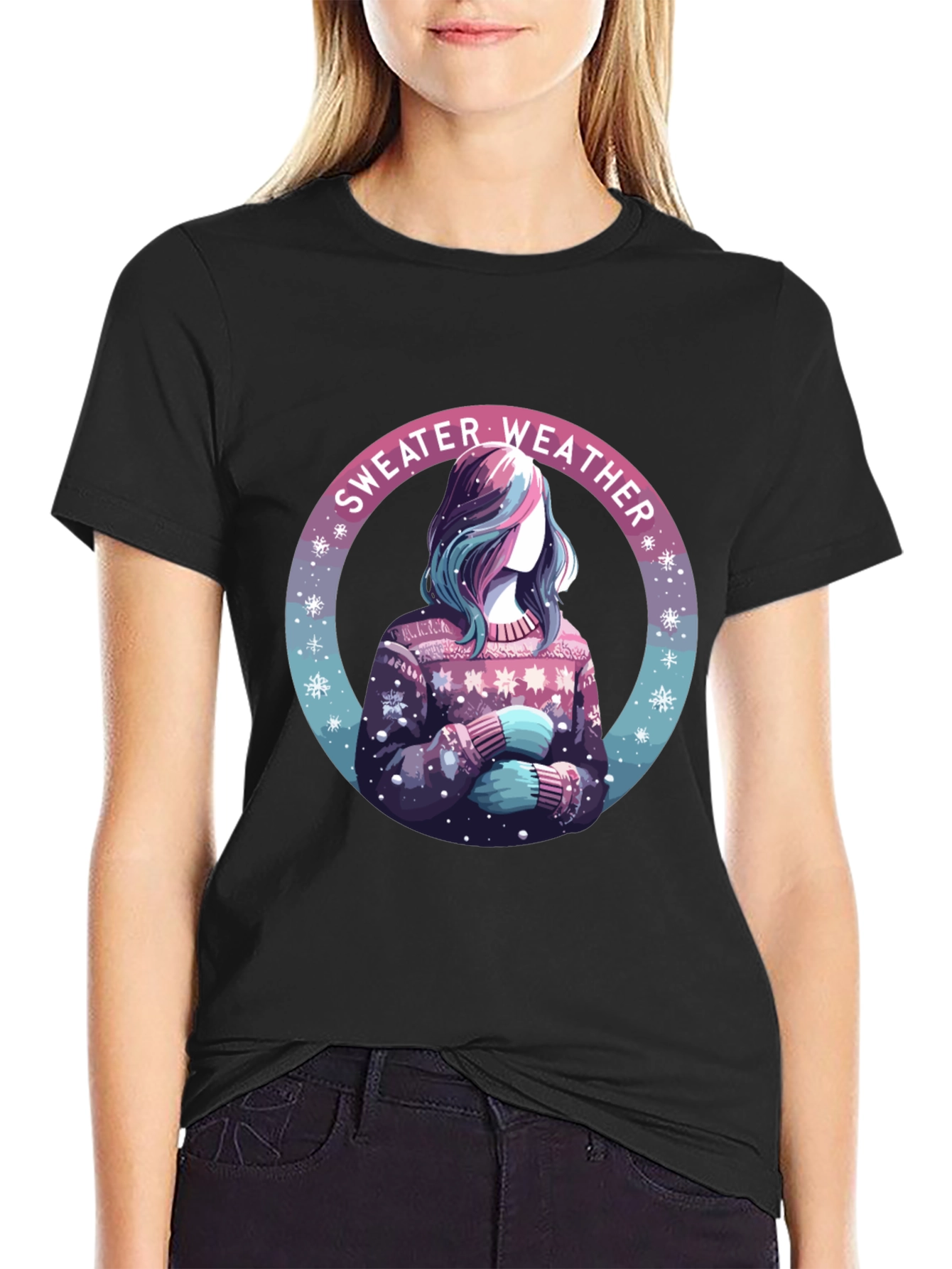 Sweater Weather Graphic Tee - Stylish Winter T-Shirt