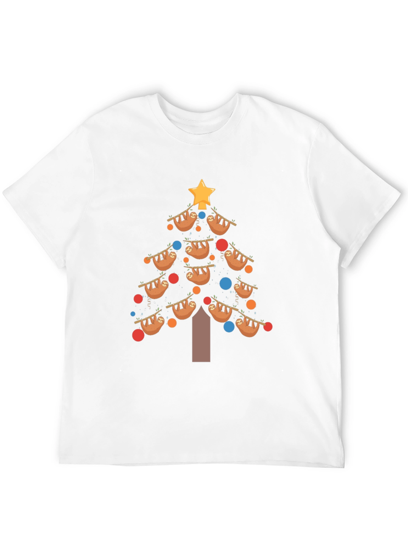Festive Sloth Christmas Tree T-Shirt