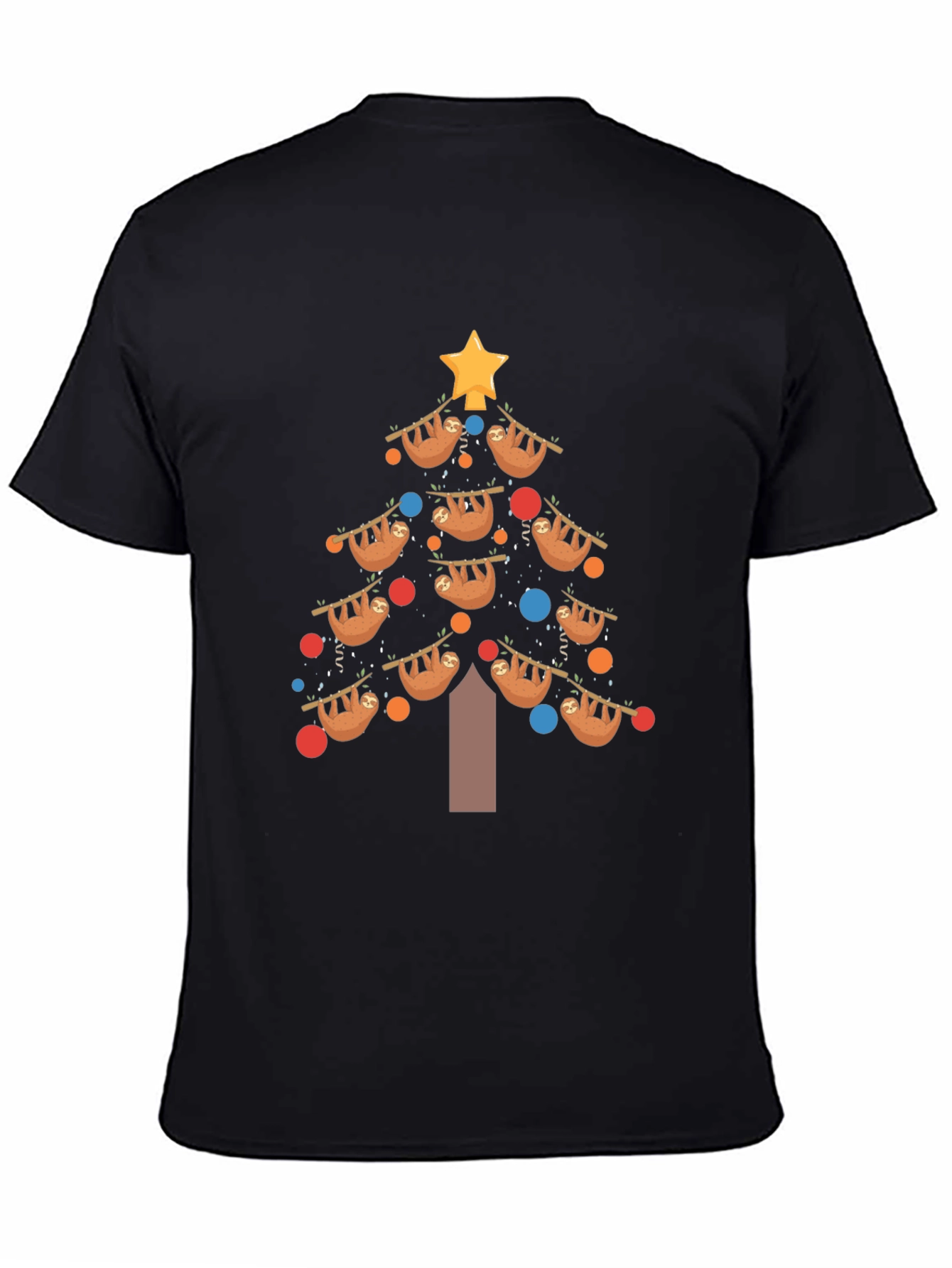 Festive Sloth Christmas Tree T-Shirt
