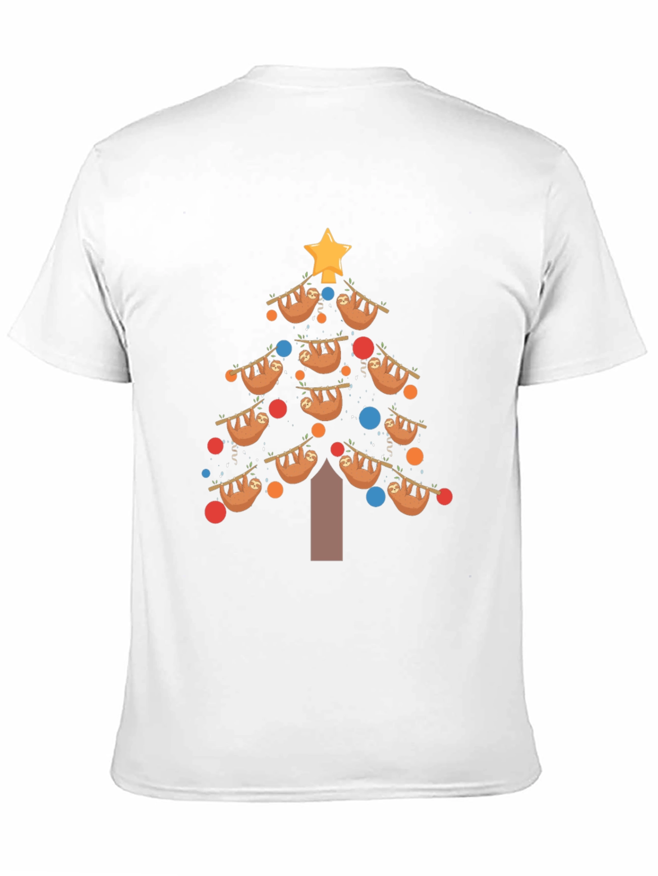 Festive Sloth Christmas Tree T-Shirt