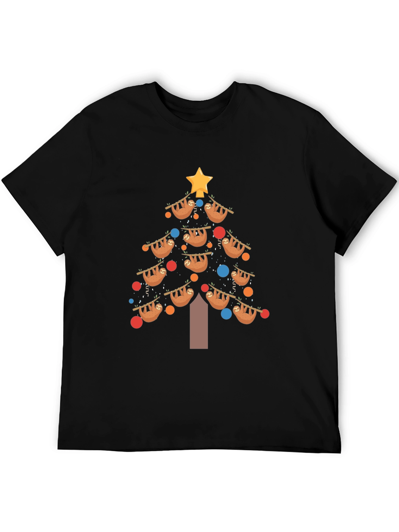 Festive Sloth Christmas Tree T-Shirt