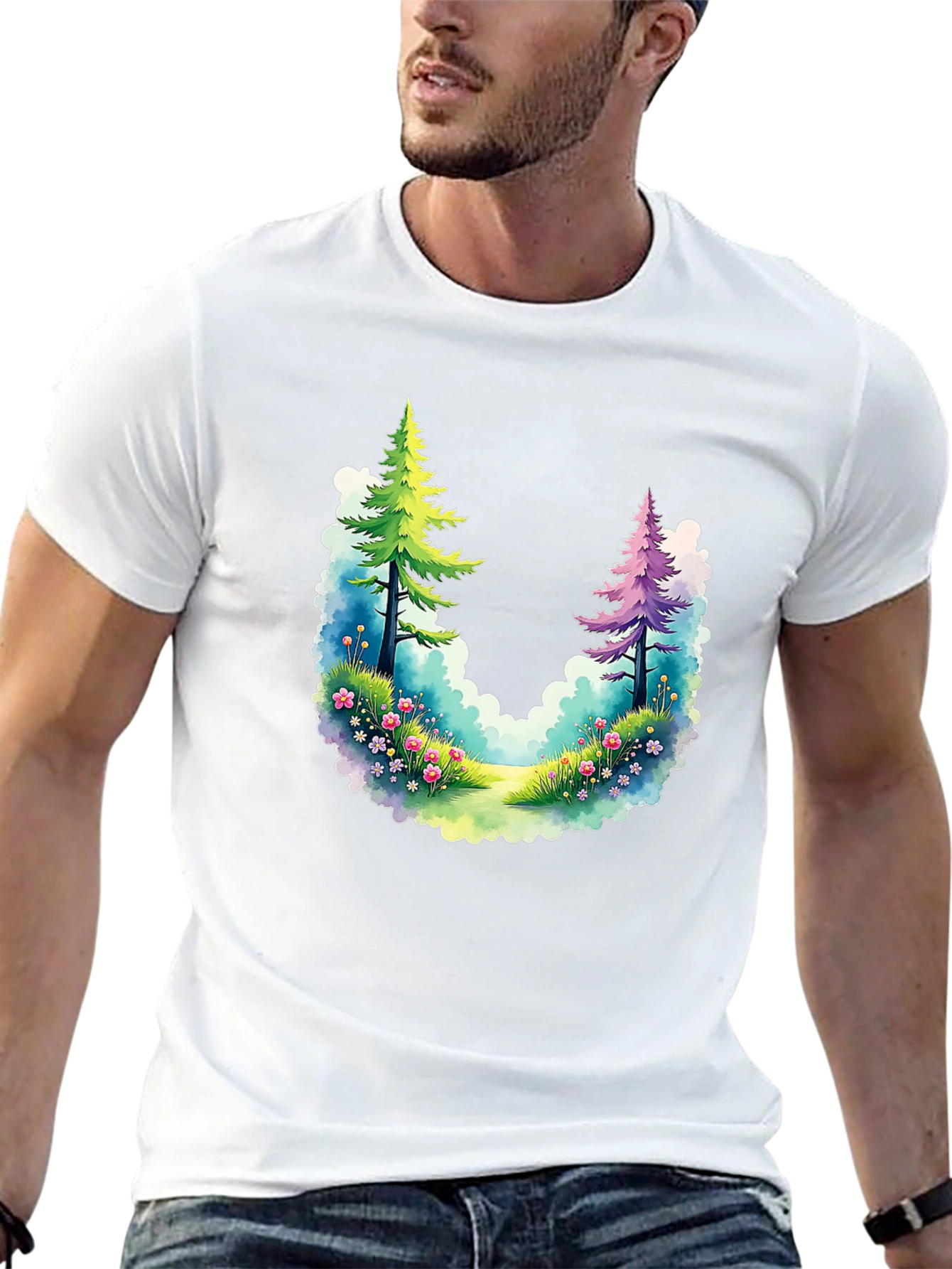 Natures Embrace T-Shirt - Whimsical Forest Design