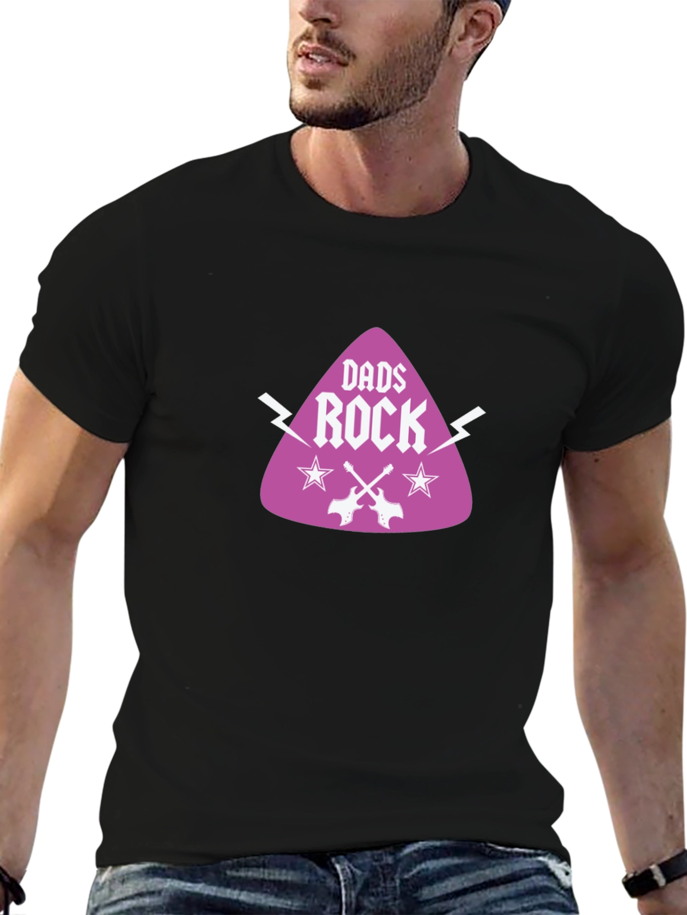 Dads Rock Graphic Tee - Cool Fathers Day Gift