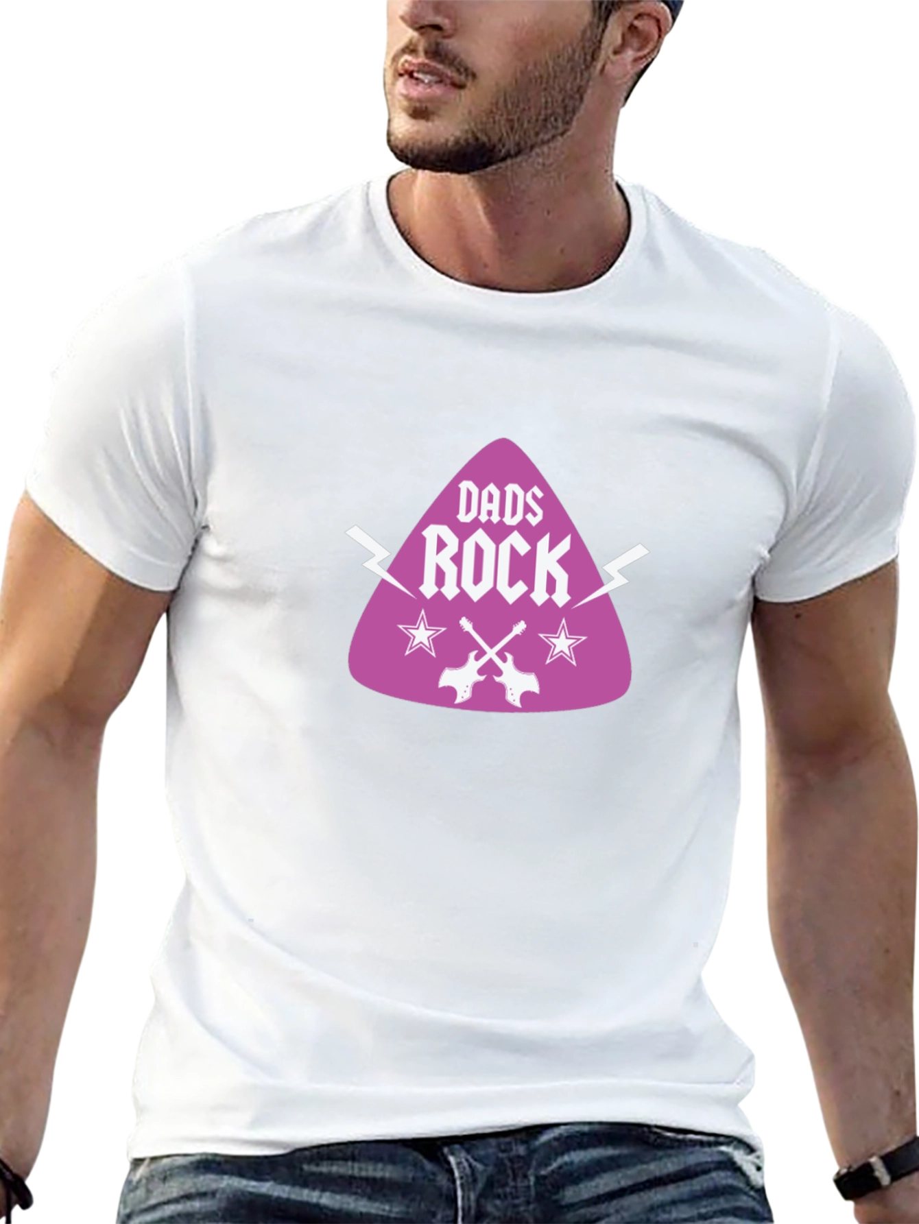 Dads Rock Graphic Tee - Cool Fathers Day Gift