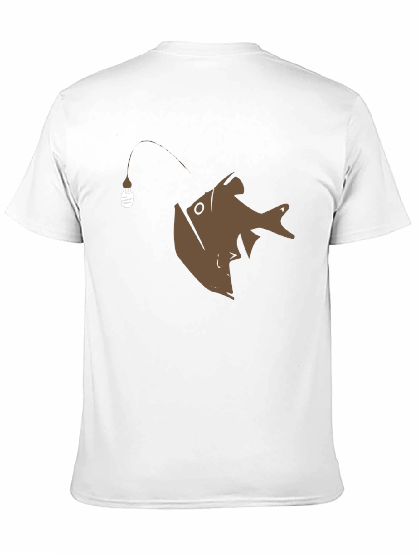 Angler Fish Graphic Tee - Black Cotton T-Shirt