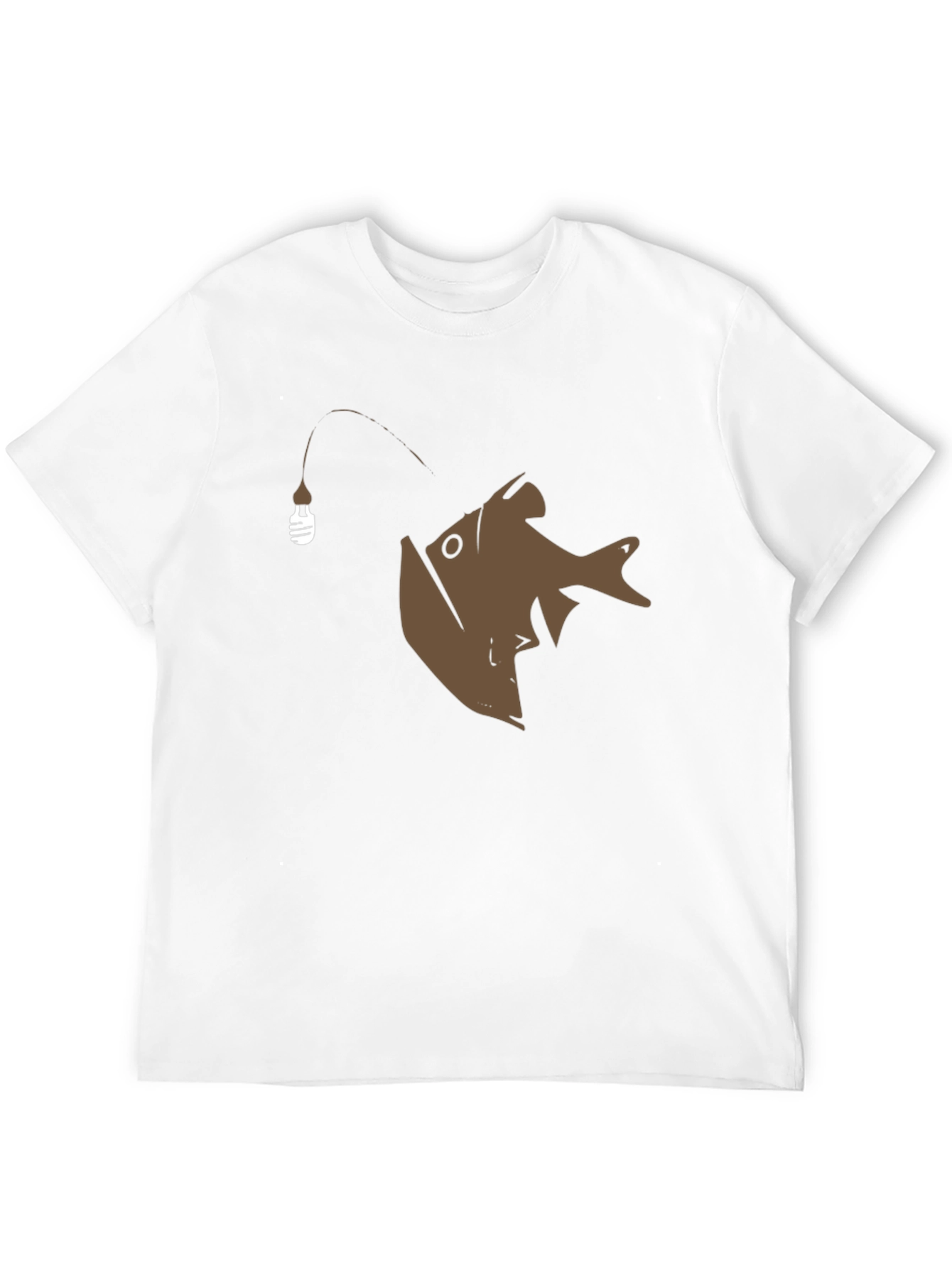 Angler Fish Graphic Tee - Black Cotton T-Shirt