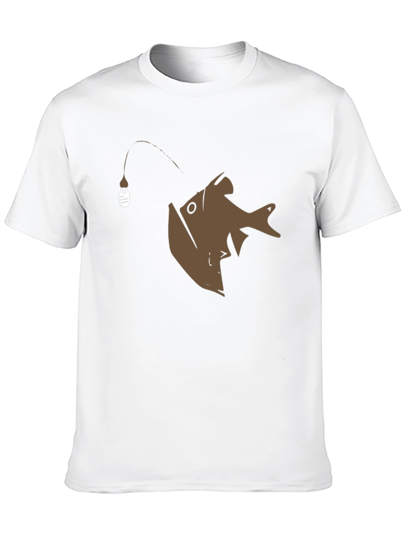Angler Fish Graphic Tee - Black Cotton T-Shirt