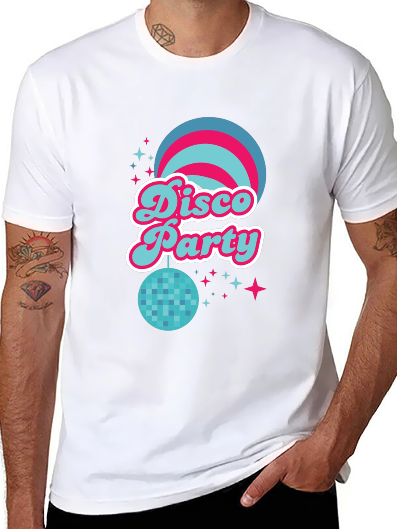 Retro Disco Party Tee - Groovy 70s Style