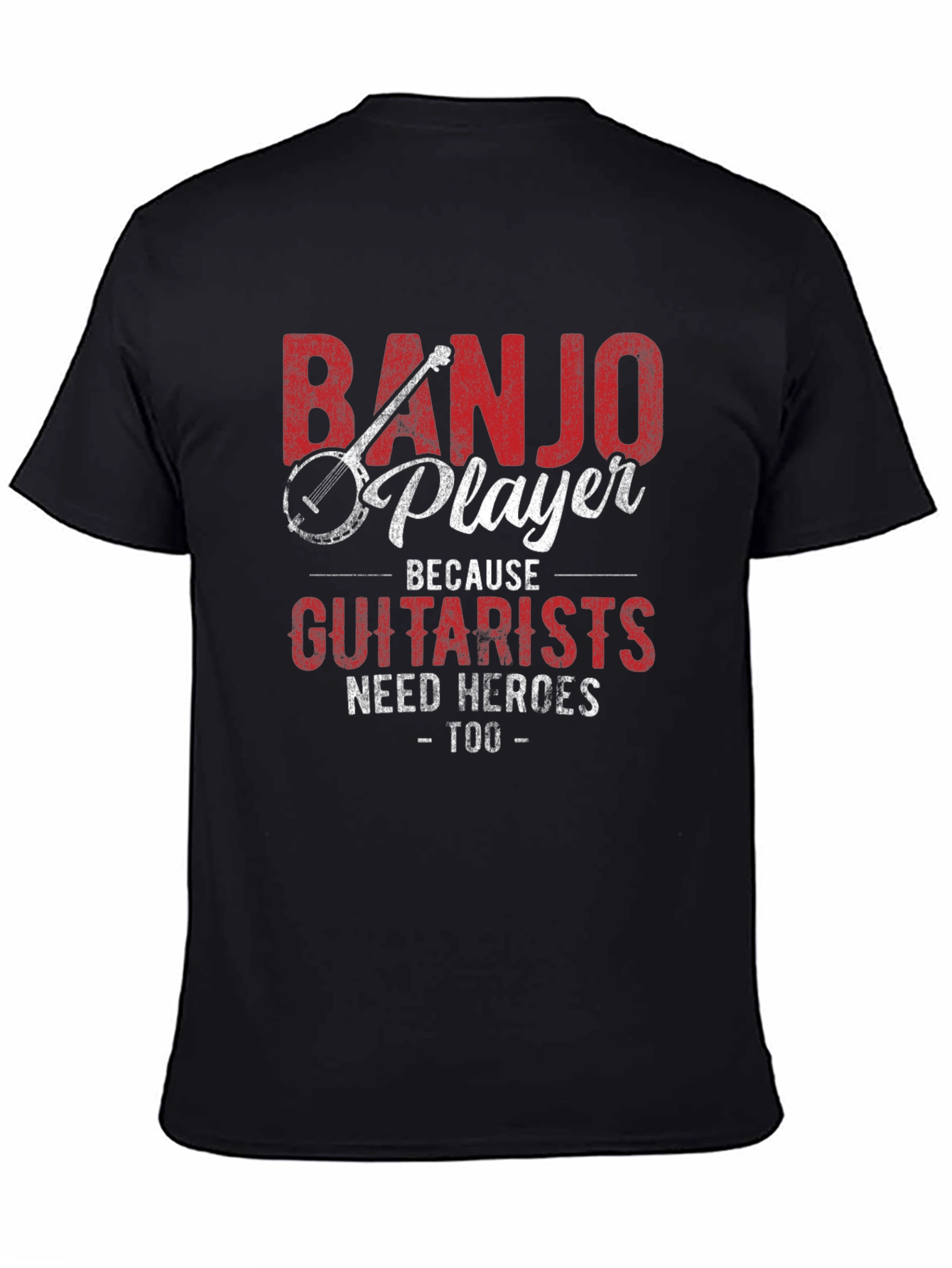 Banjo Player Guitarist Hero Novelty Graphic T-Shirt
