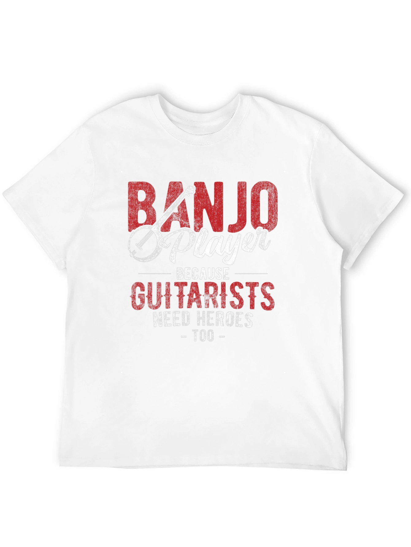 Banjo Player Guitarist Hero Novelty Graphic T-Shirt