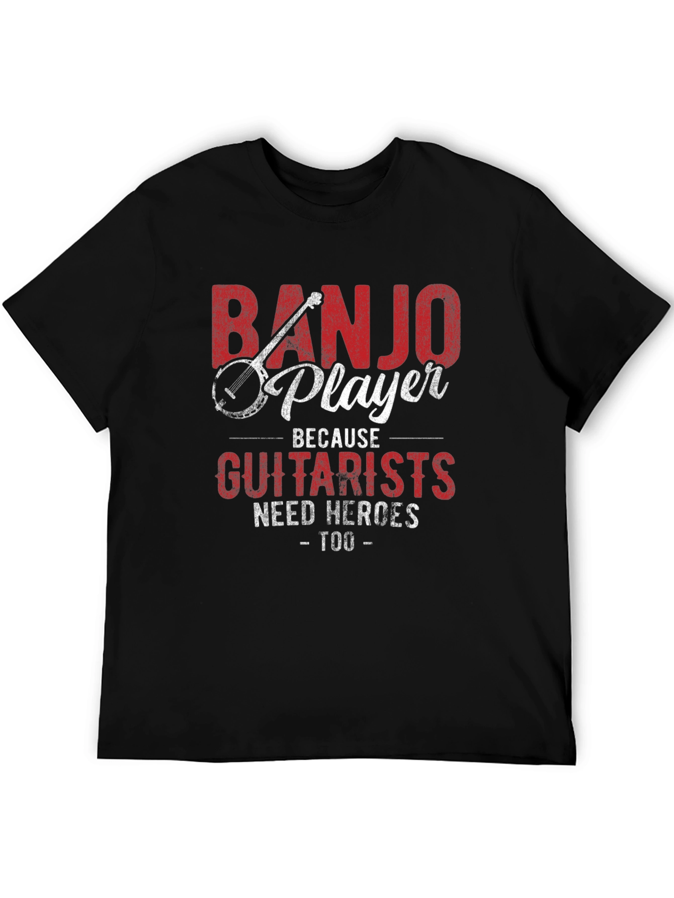 Banjo Player Guitarist Hero Novelty Graphic T-Shirt
