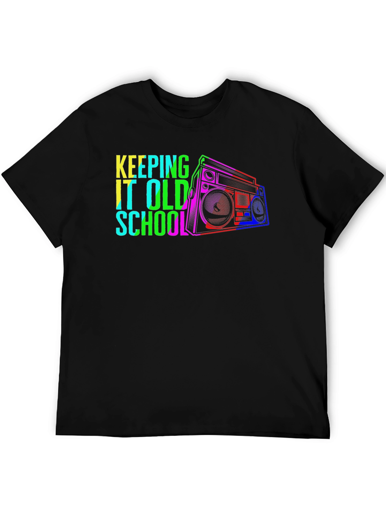 Retro Boombox Graphic T-Shirt - Old School Style