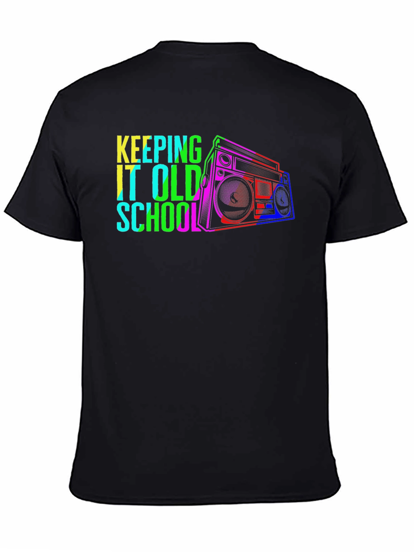 Retro Boombox Graphic T-Shirt - Old School Style