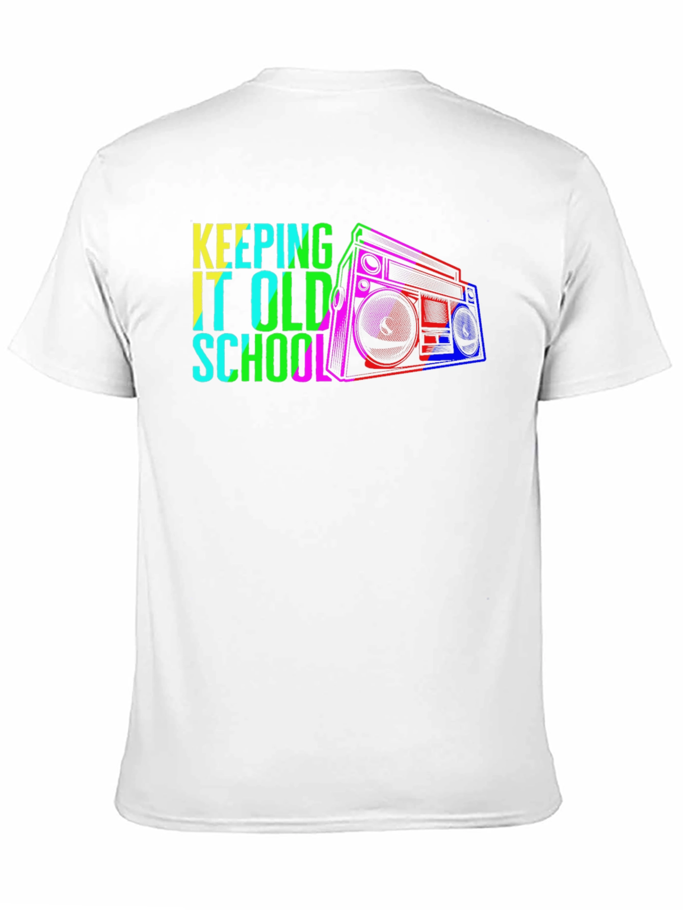 Retro Boombox Graphic T-Shirt - Old School Style