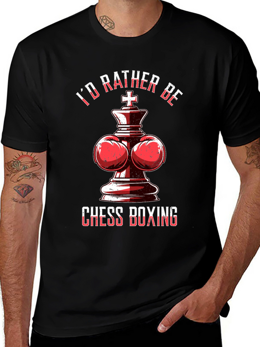 Chess Boxing T-Shirt - Id Rather Be Playing Chess Boxing