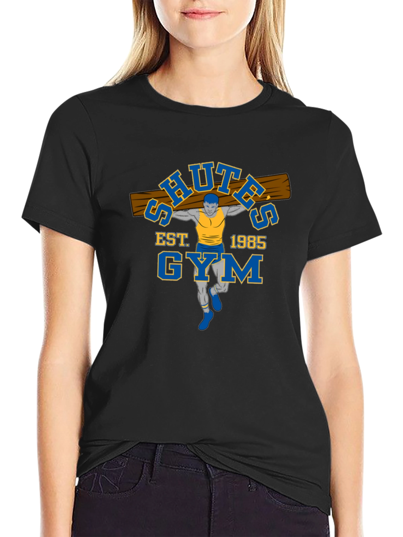 Schutes Gym Est. 1985 Black T-Shirt