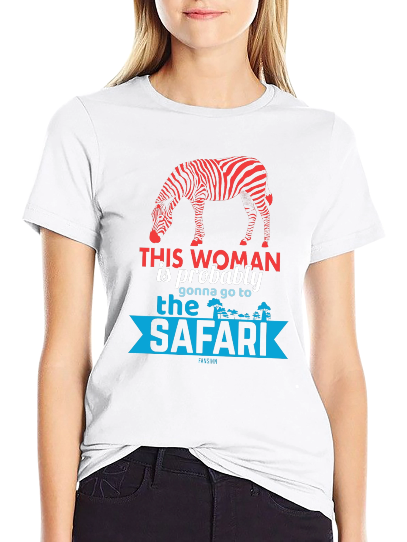 Safari Zebra Graphic Tee - Black Cotton T-Shirt