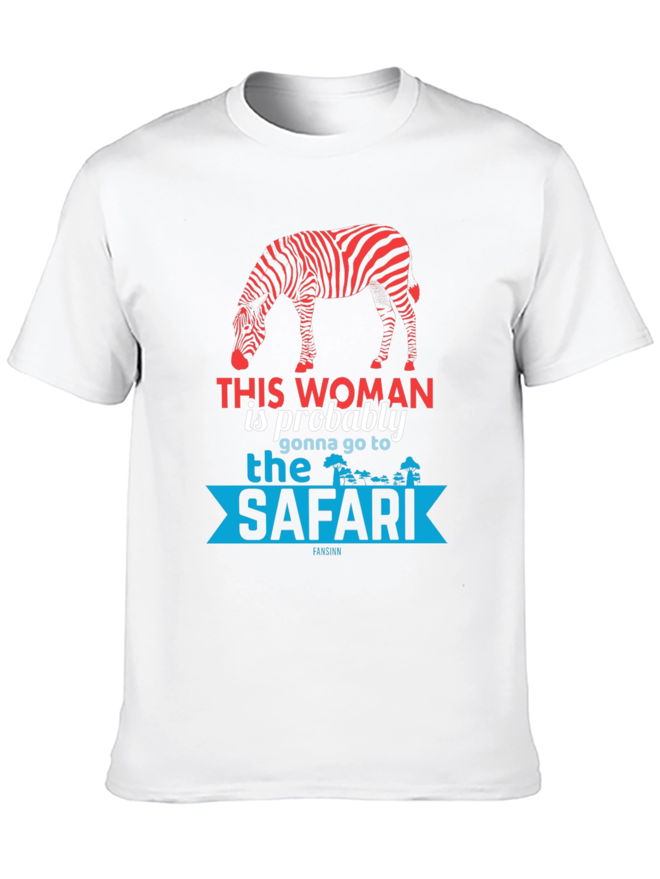 Safari Zebra Graphic Tee - Black Cotton T-Shirt