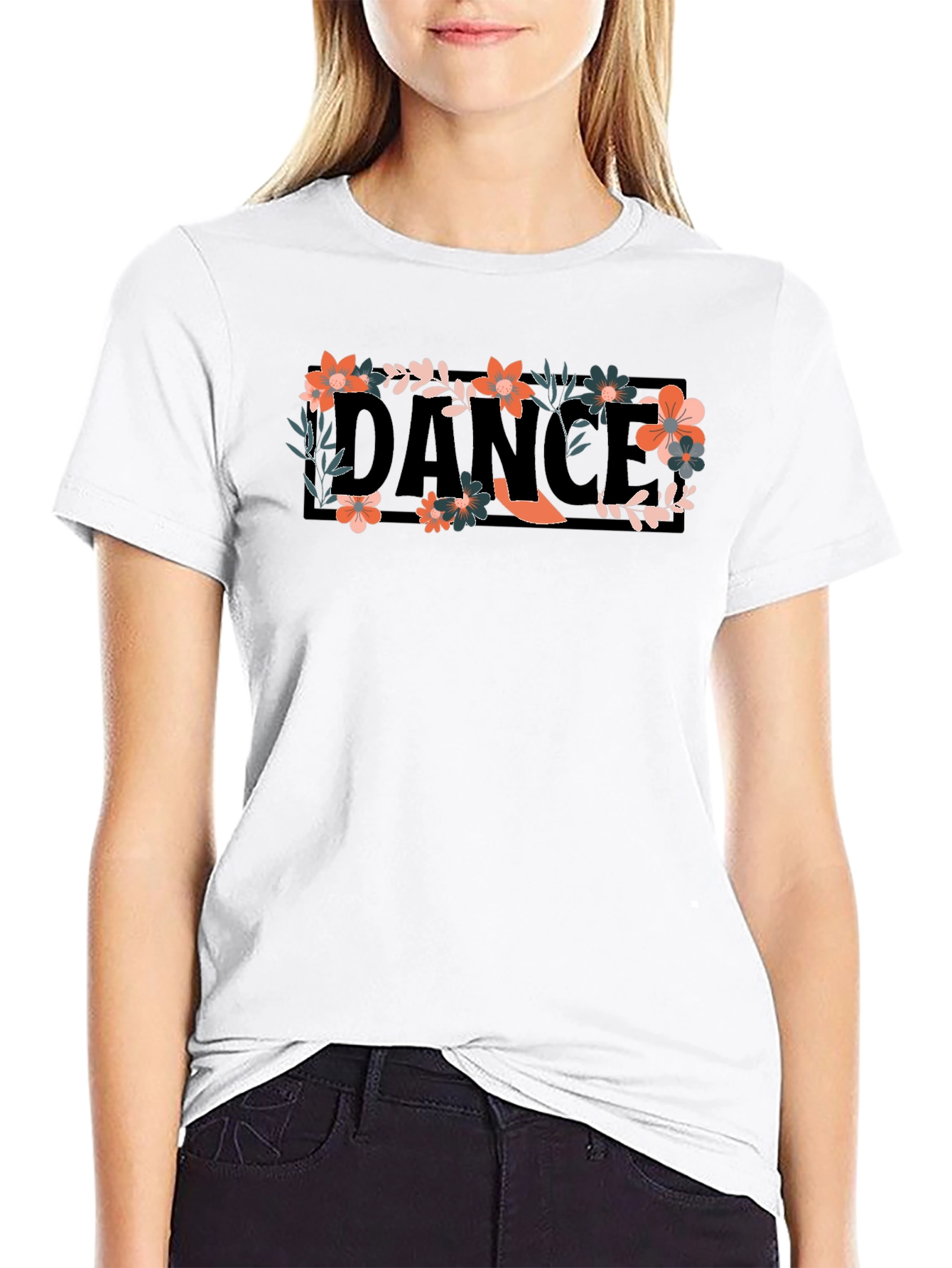 Floral Dance Graphic Tee - Stylish Comfort