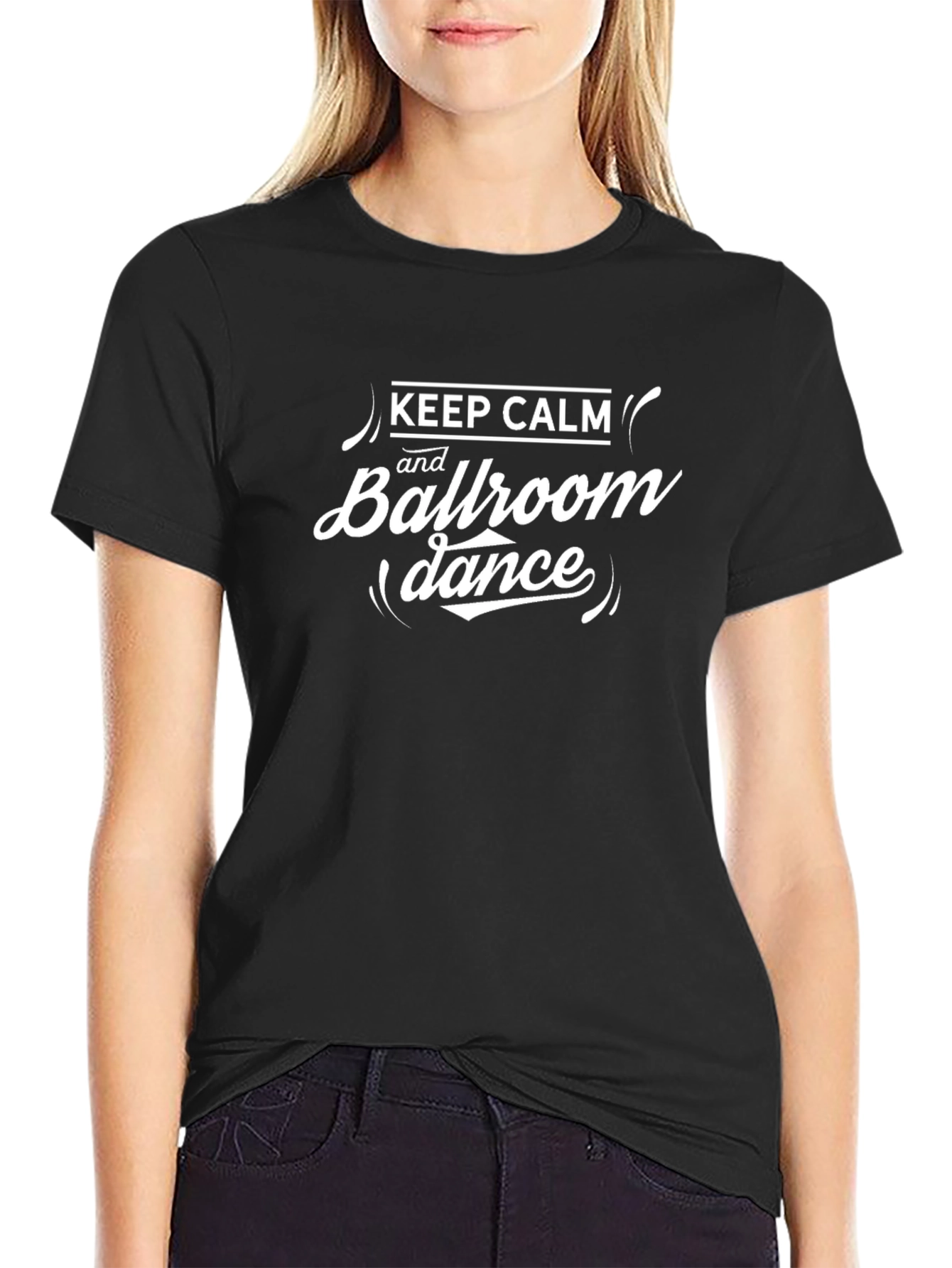 Keep Calm and Ballroom Dance Black T-Shirt