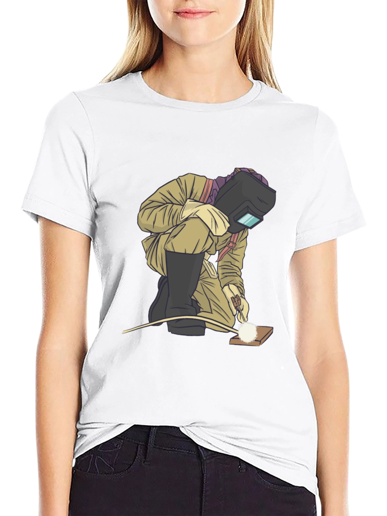 Welder Graphic T-Shirt - Black Cotton Tee