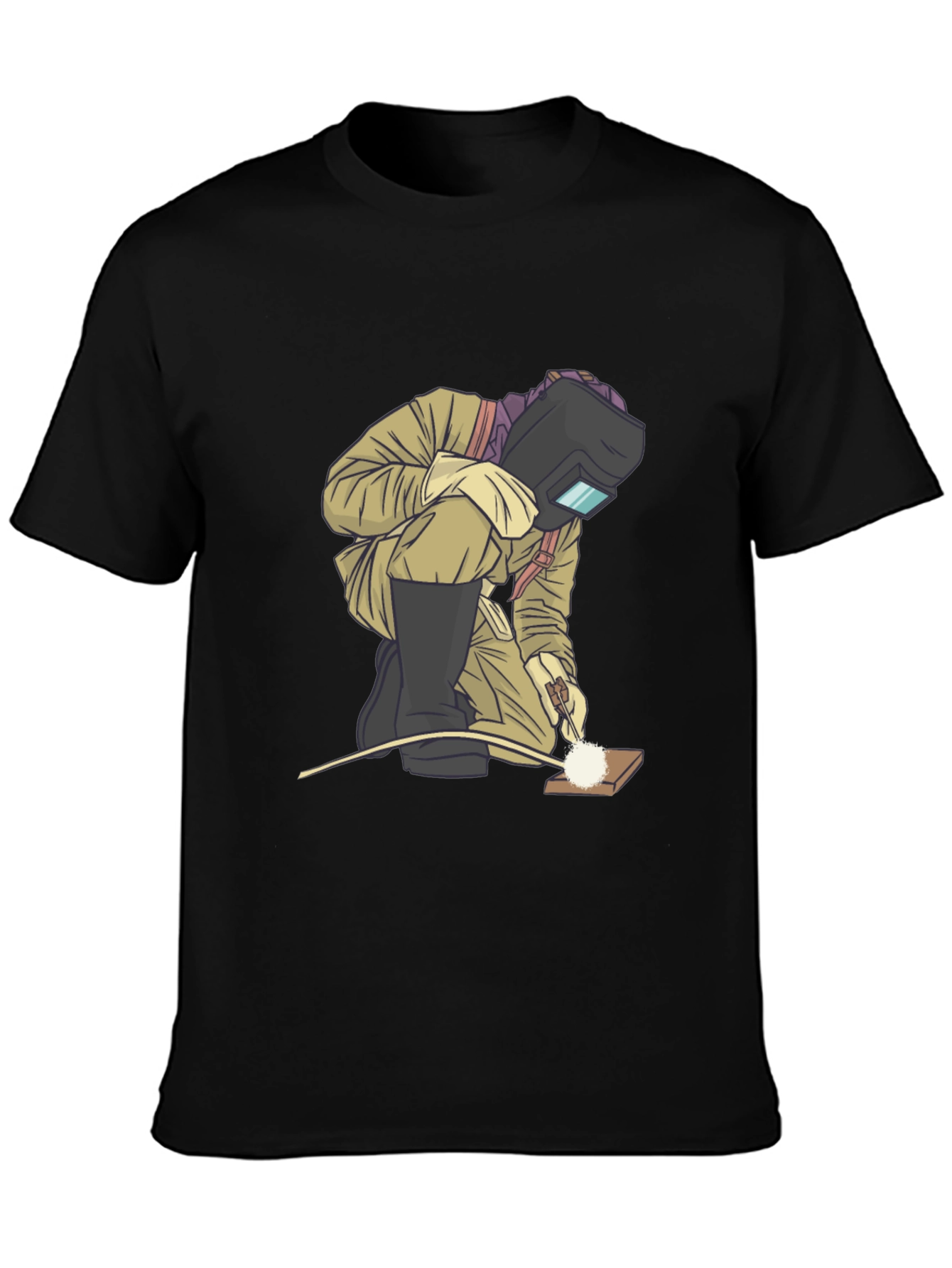 Welder Graphic T-Shirt - Black Cotton Tee