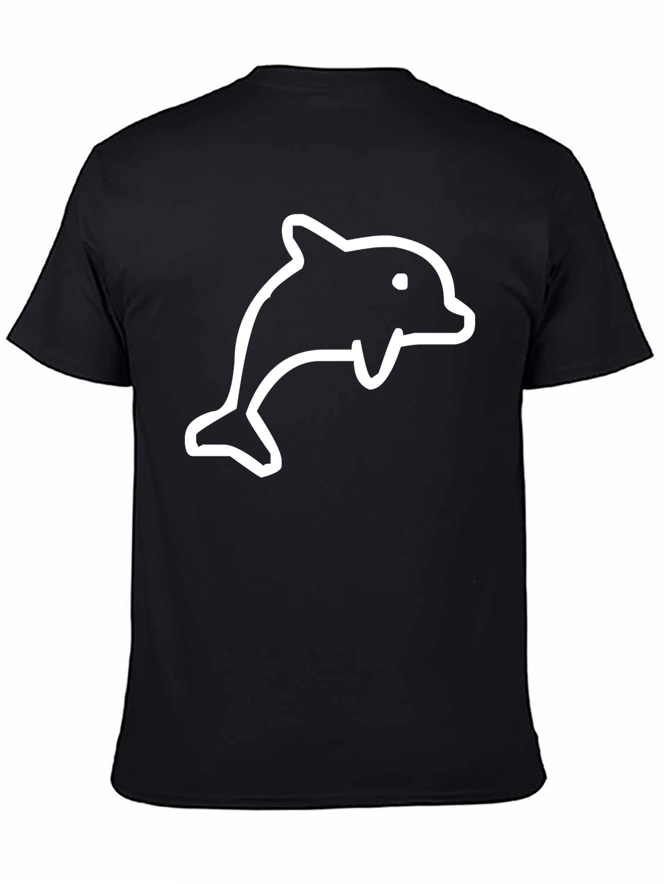 Black Dolphin T-Shirt - Casual Cotton Tee