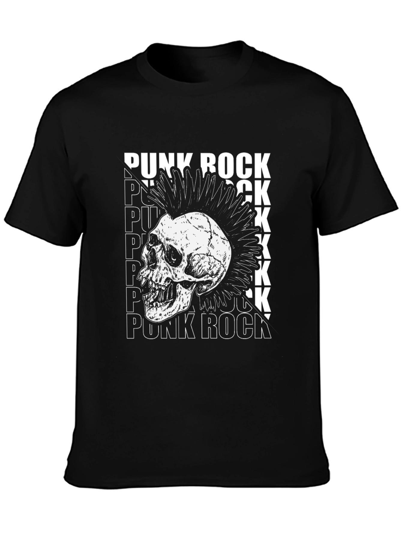 Punk Rock Skull Graphic Tee