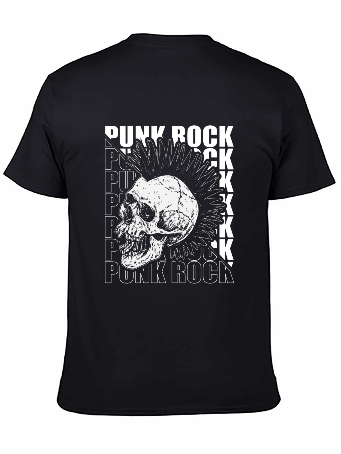 Punk Rock Skull Graphic Tee