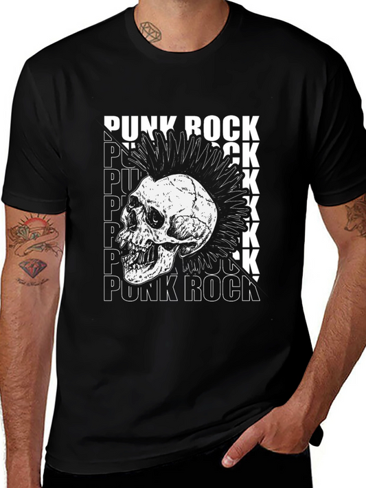 Punk Rock Skull Graphic Tee