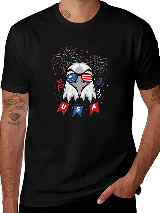 Patriotic Eagle USA Graphic Print Tee