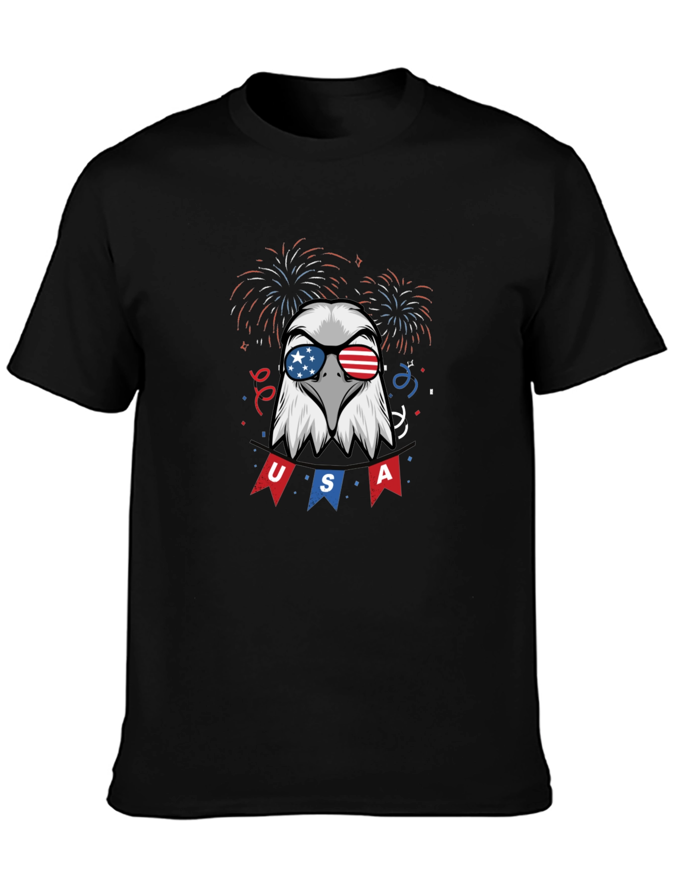 Patriotic Eagle USA Graphic Print Tee