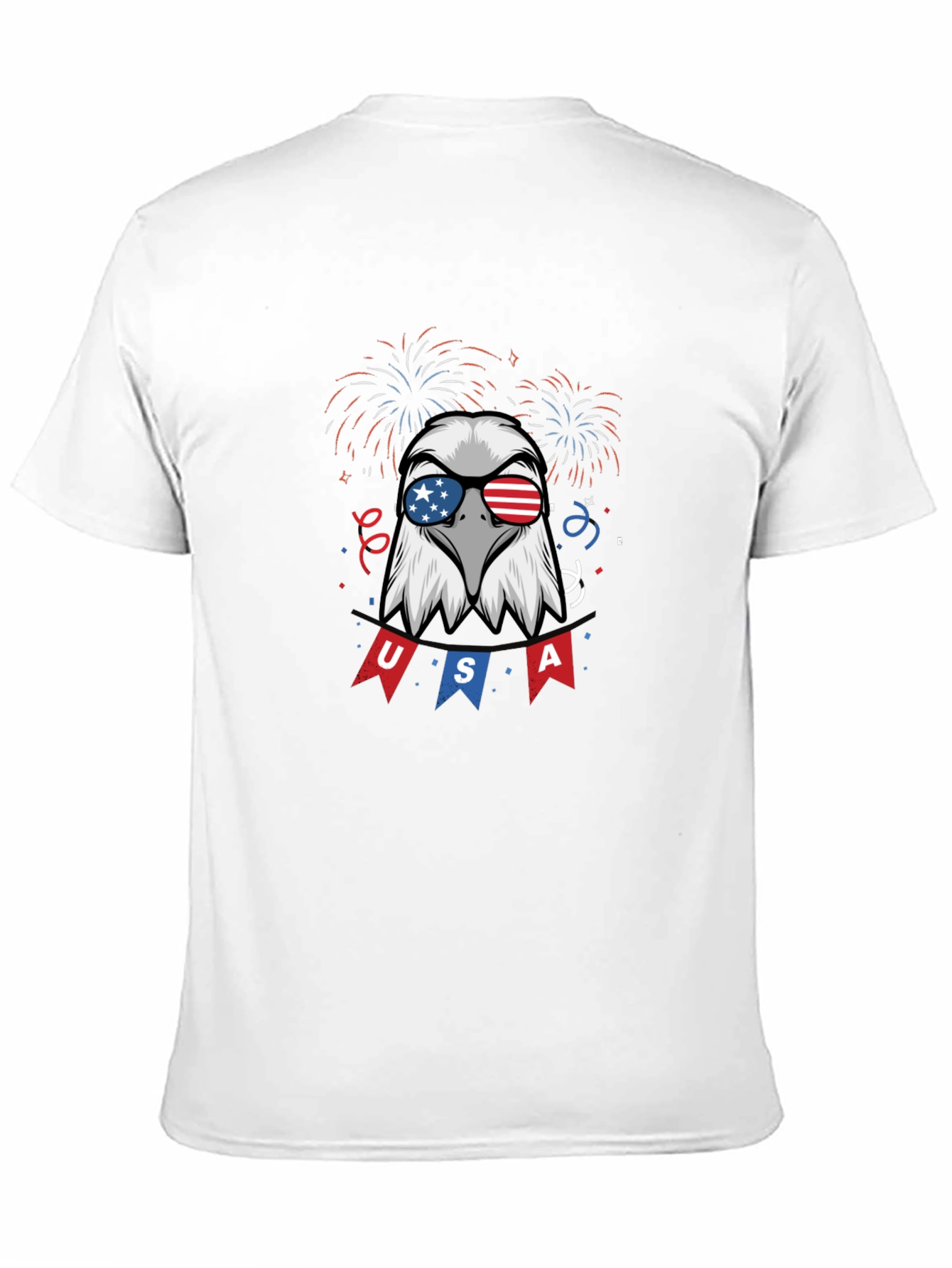 Patriotic Eagle USA Graphic Print Tee