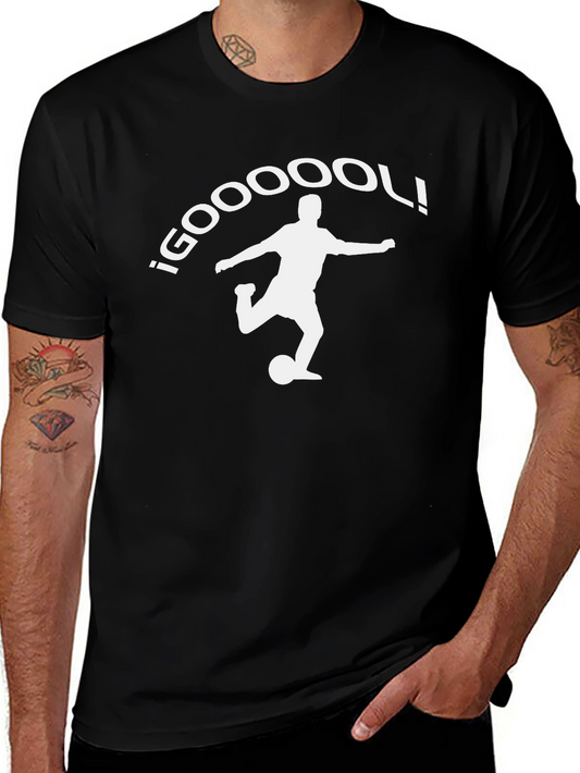 Goal! Soccer Player Graphic Tee - Black