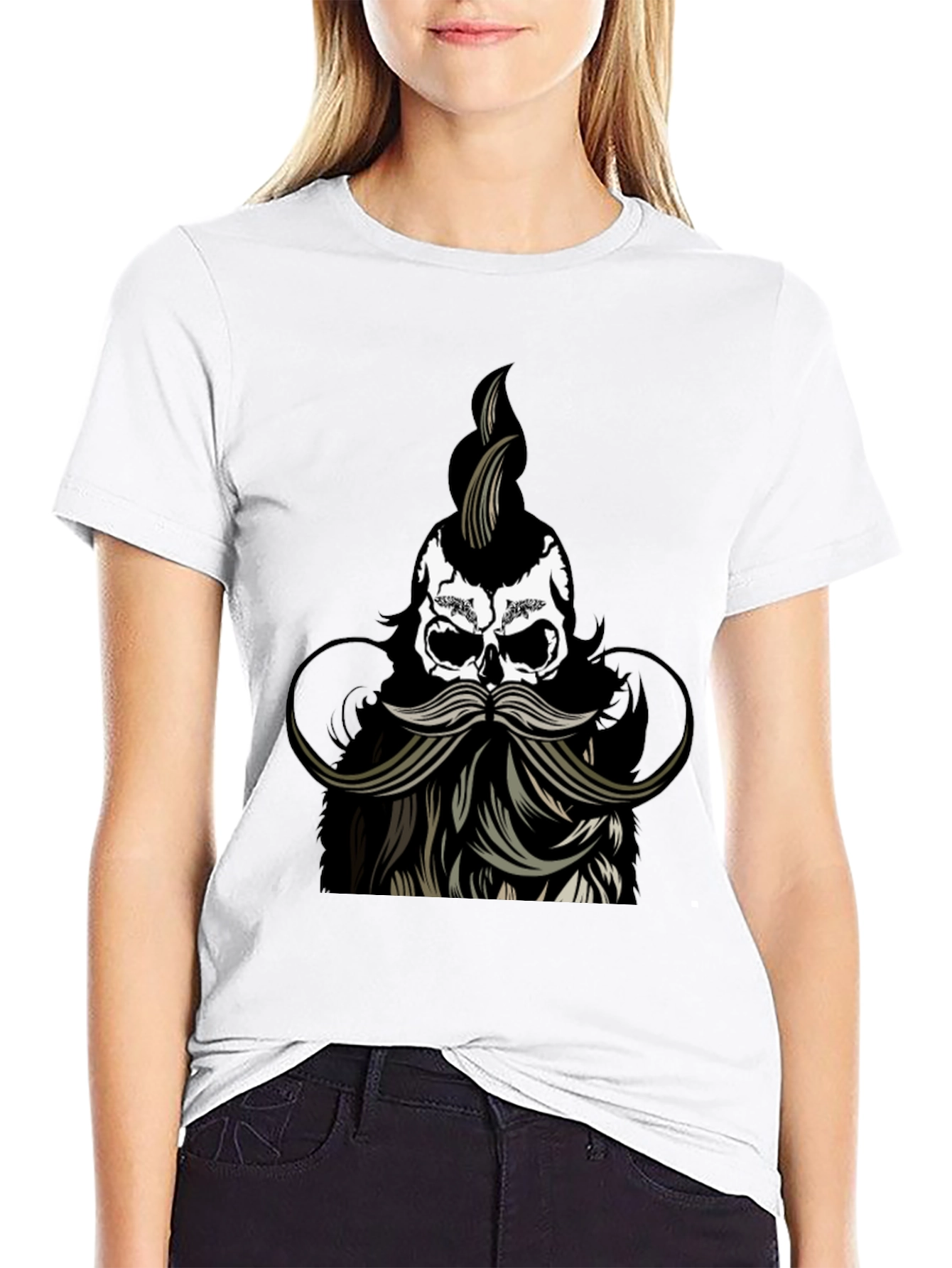 Skull with Beard Graphic Tee