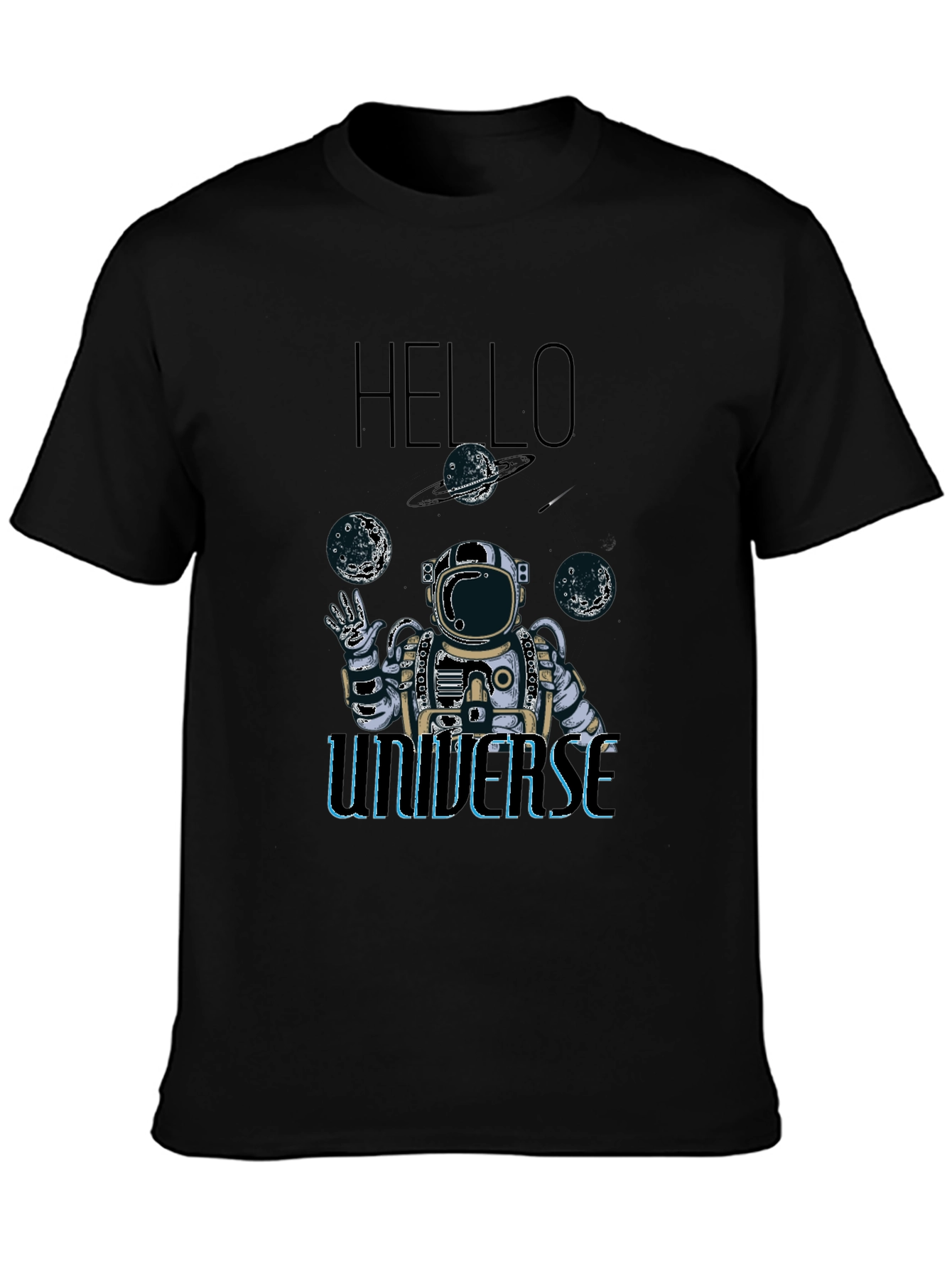 Astronaut Graphic Print Crew Neck T-Shirt