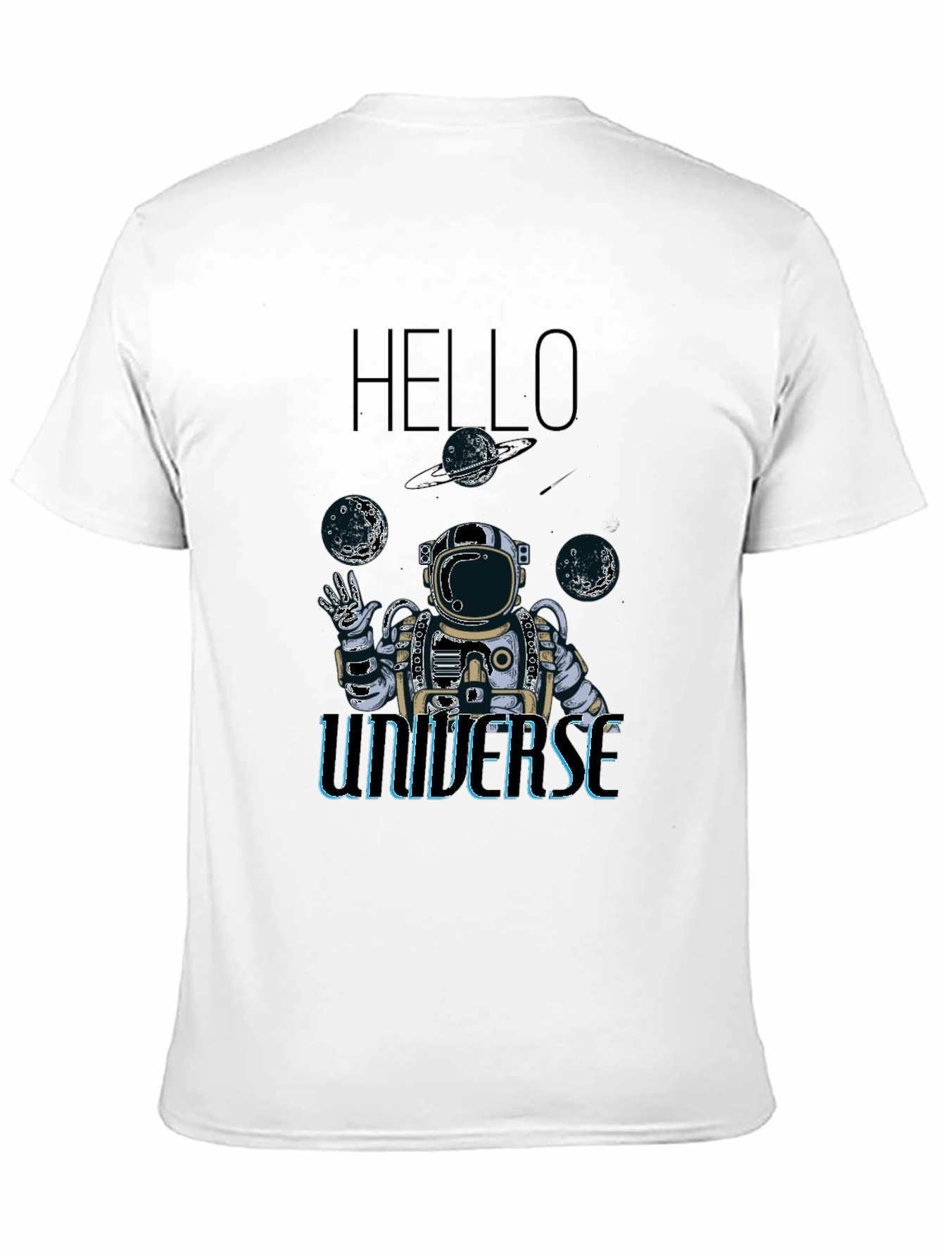 Astronaut Graphic Print Crew Neck T-Shirt