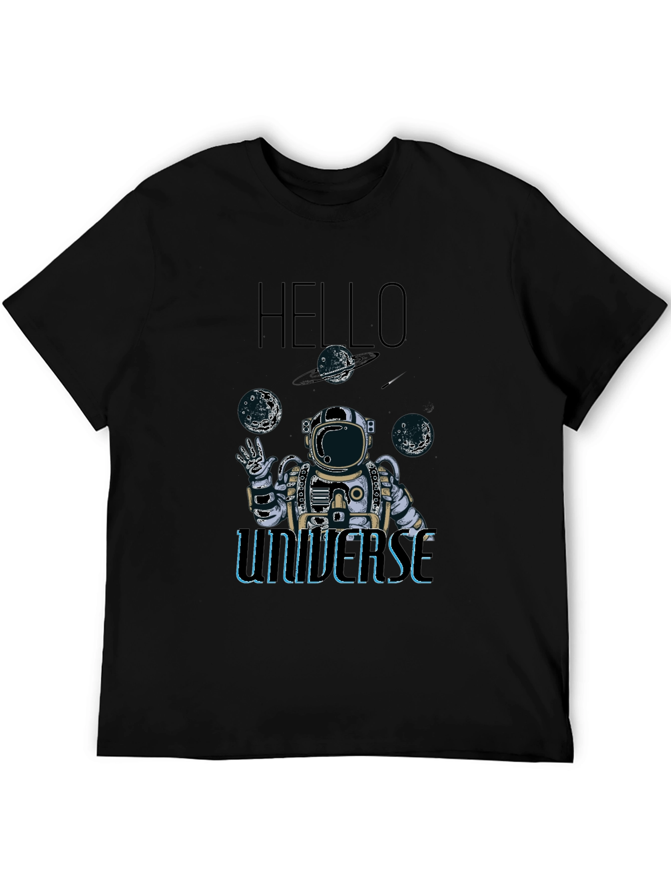 Astronaut Graphic Print Crew Neck T-Shirt