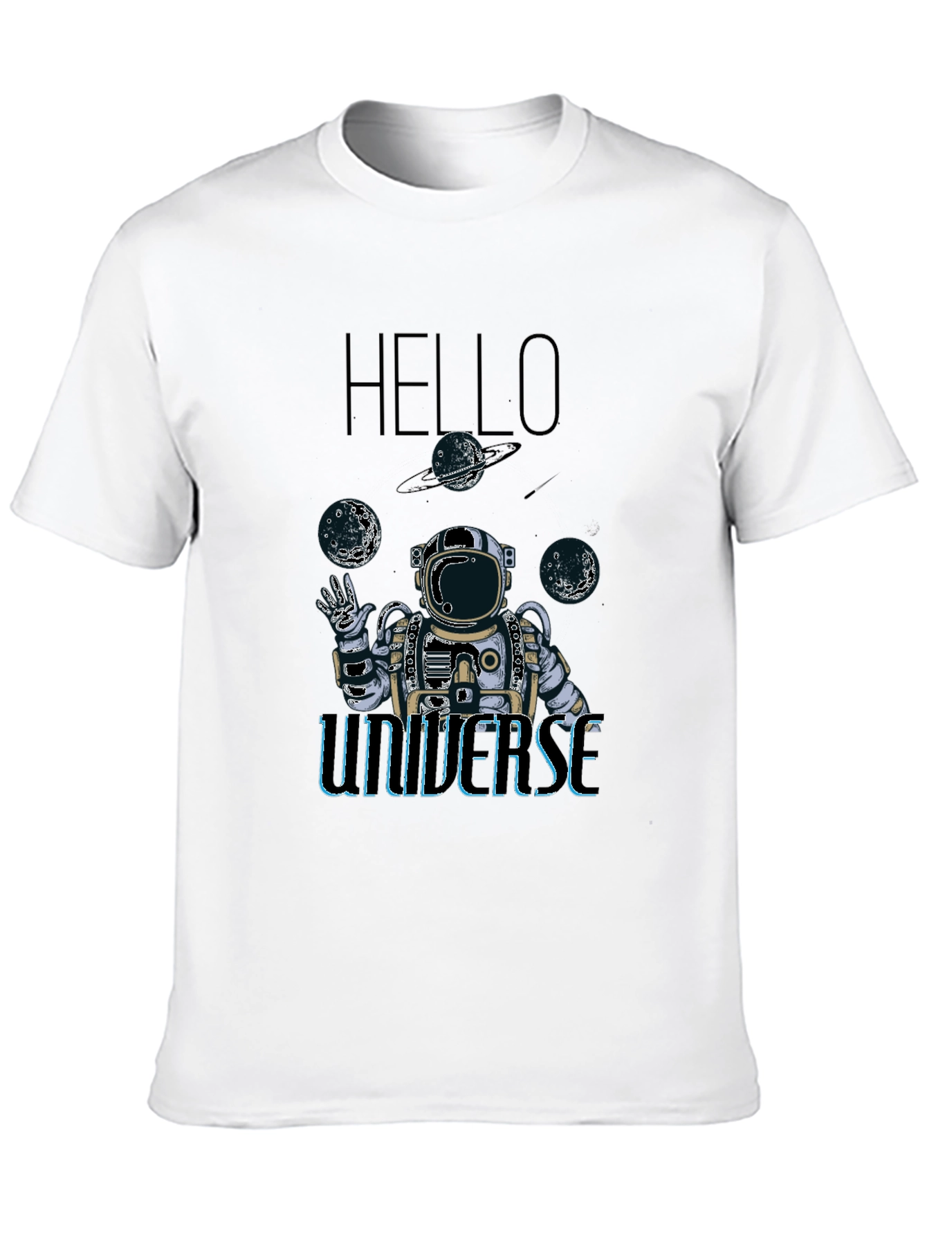 Astronaut Graphic Print Crew Neck T-Shirt