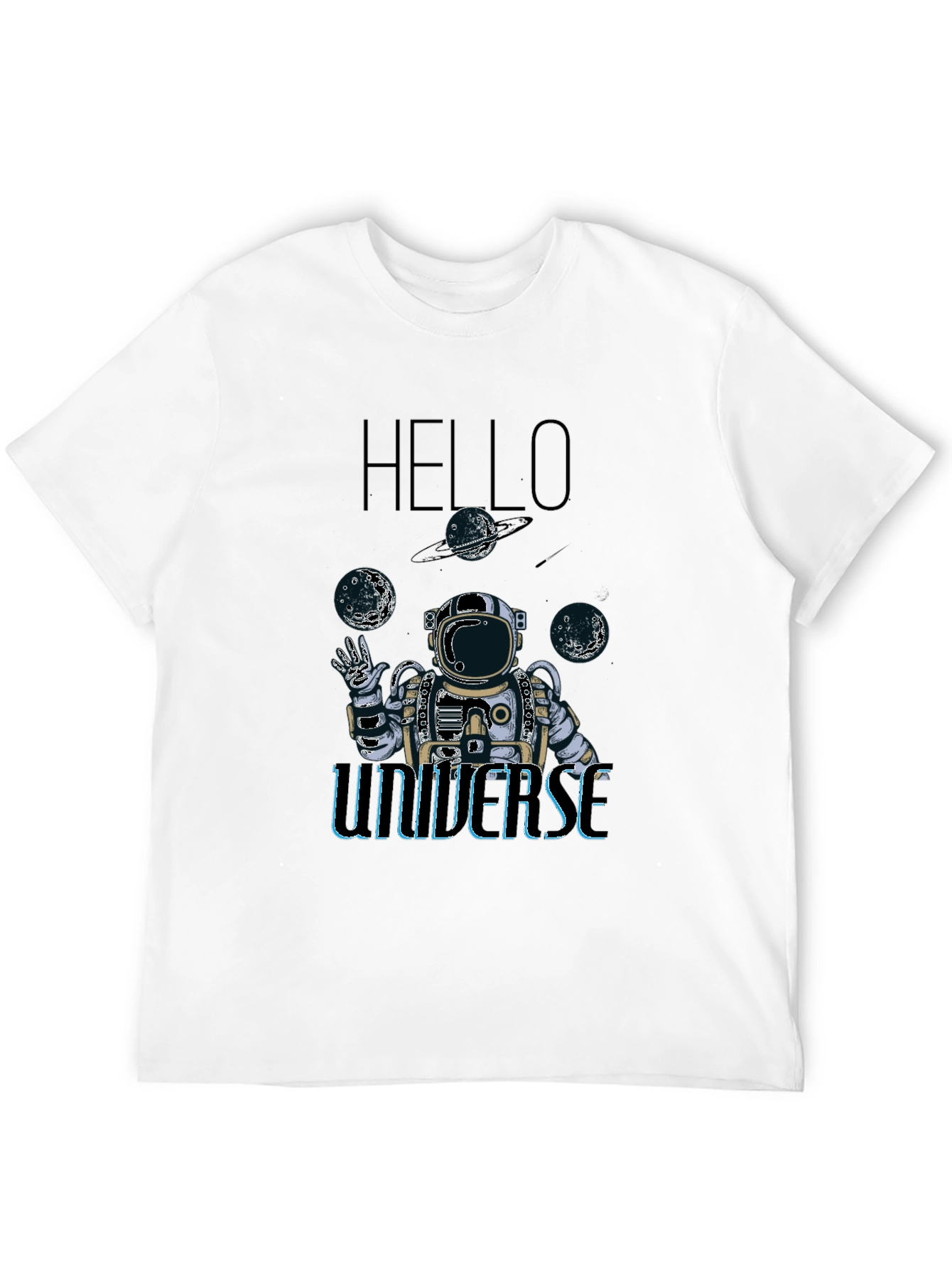 Astronaut Graphic Print Crew Neck T-Shirt