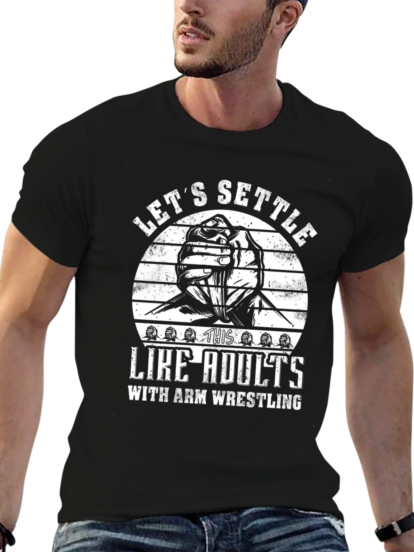 Lets Settle Like Adults Arm Wrestling T-Shirt