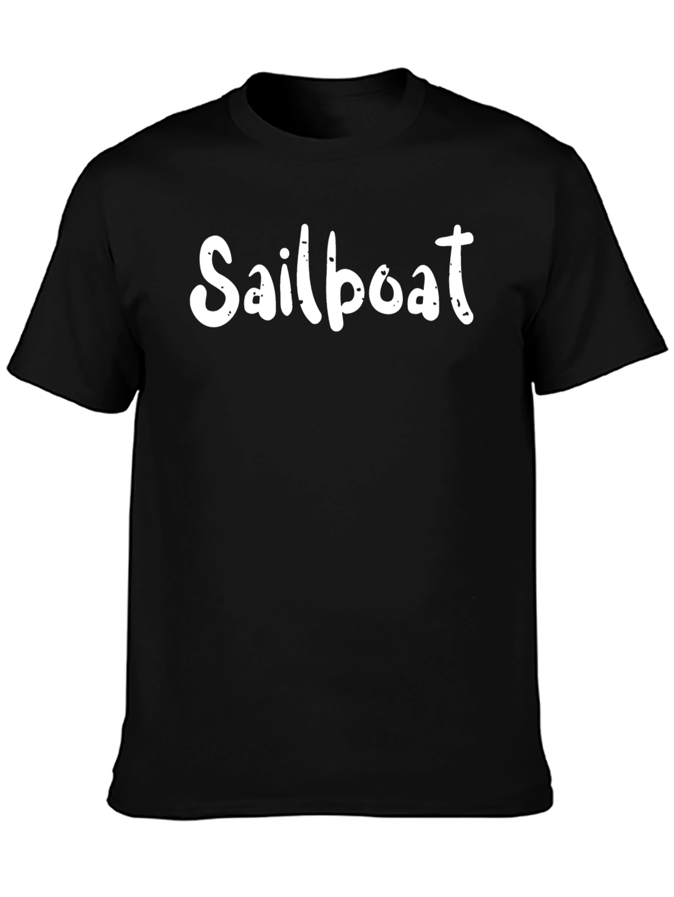 Sailboat Graphic Tee - Crew Neck Cotton T-Shirt