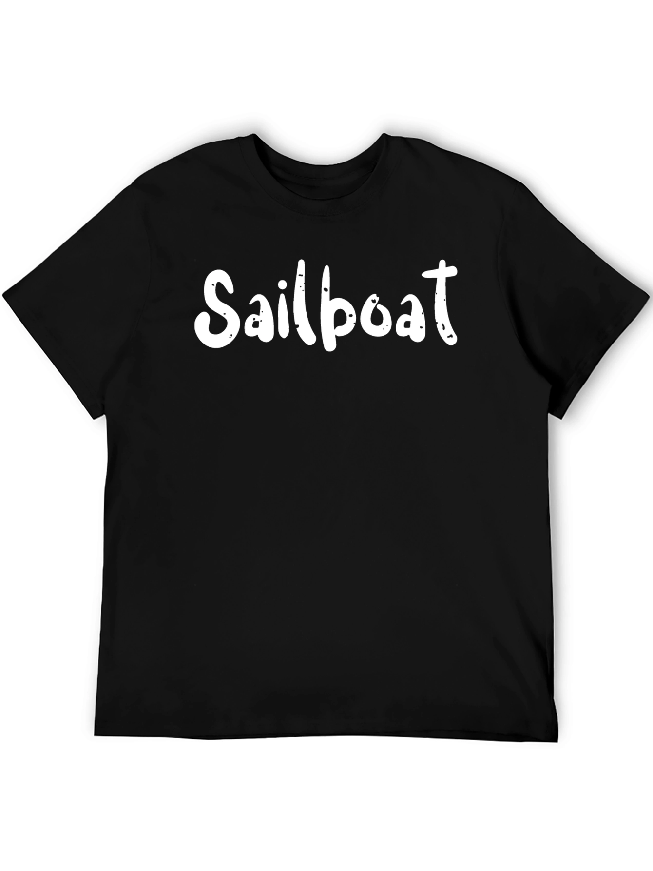 Sailboat Graphic Tee - Crew Neck Cotton T-Shirt