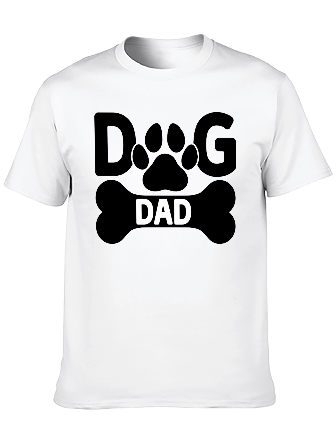 Dog Dad T-Shirt - Paw Print Bone Design