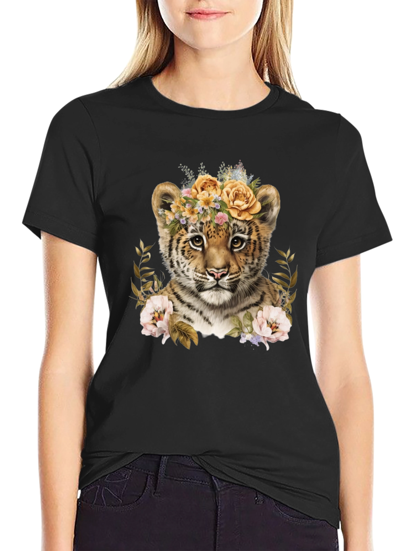 Floral Tiger Cub Graphic Tee