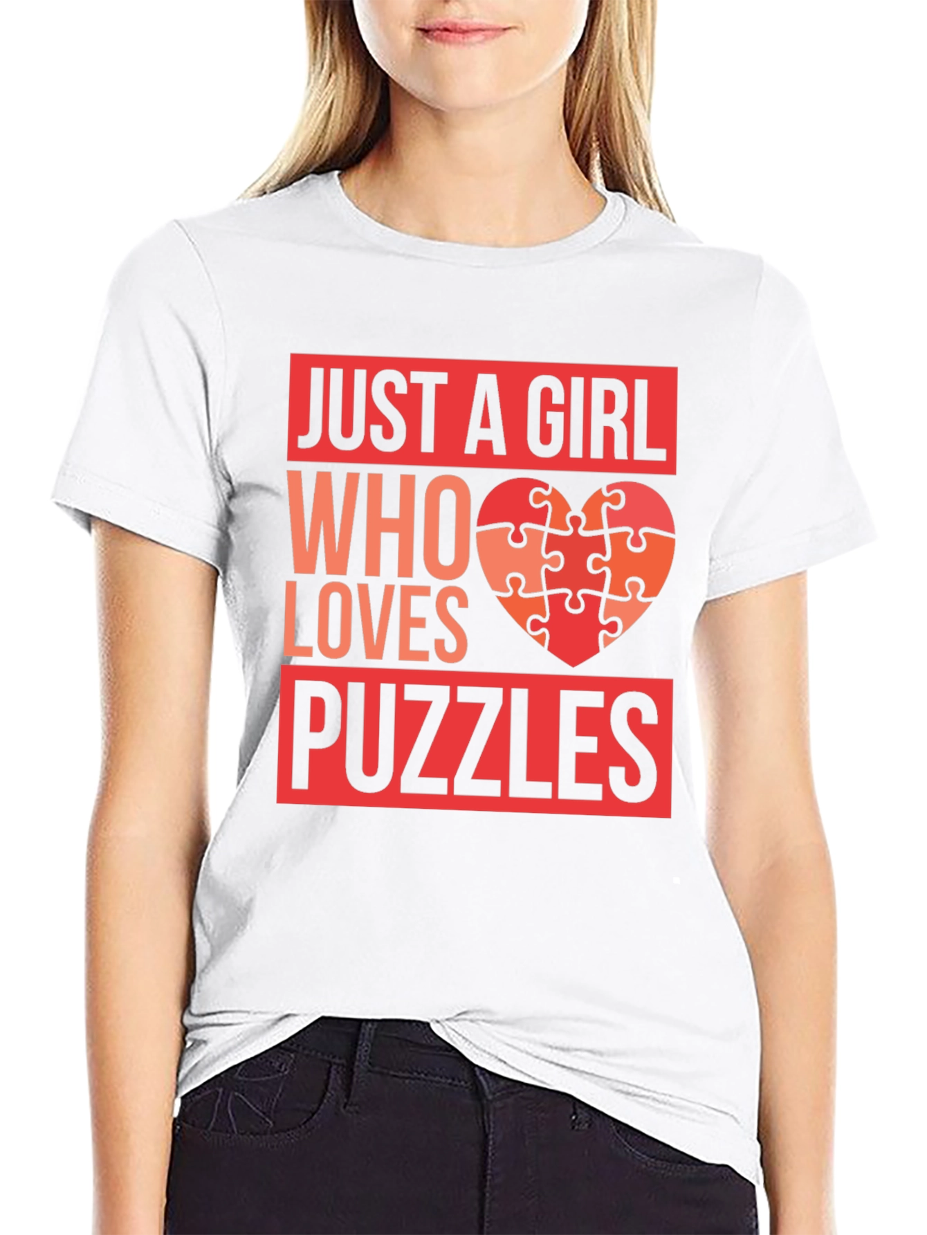 Just a Girl Who Loves Puzzles T-Shirt