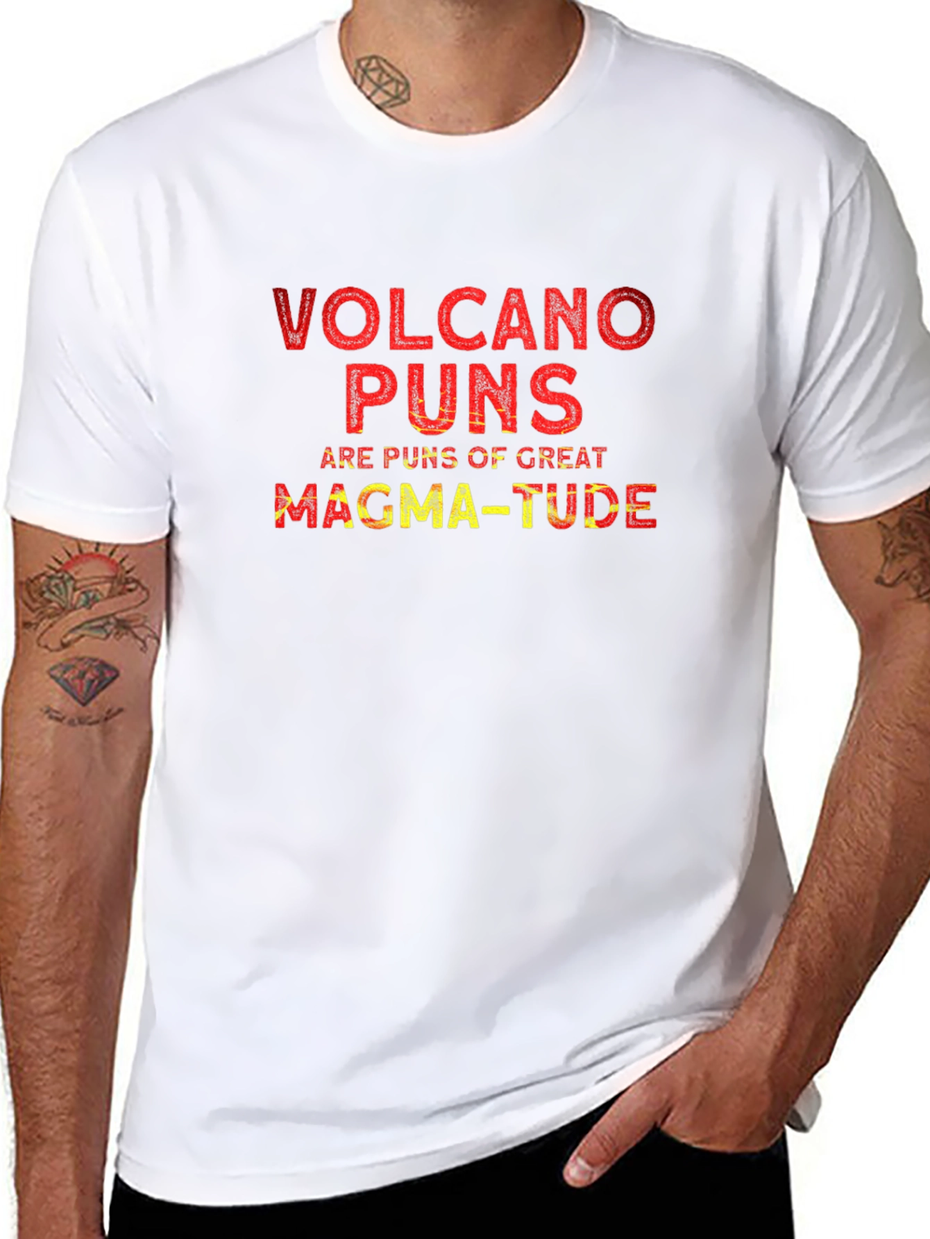 Volcano Puns Graphic T-Shirt - Great Magma-tude!