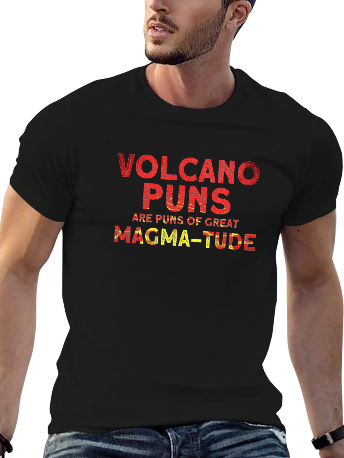 Volcano Puns Graphic T-Shirt - Great Magma-tude!